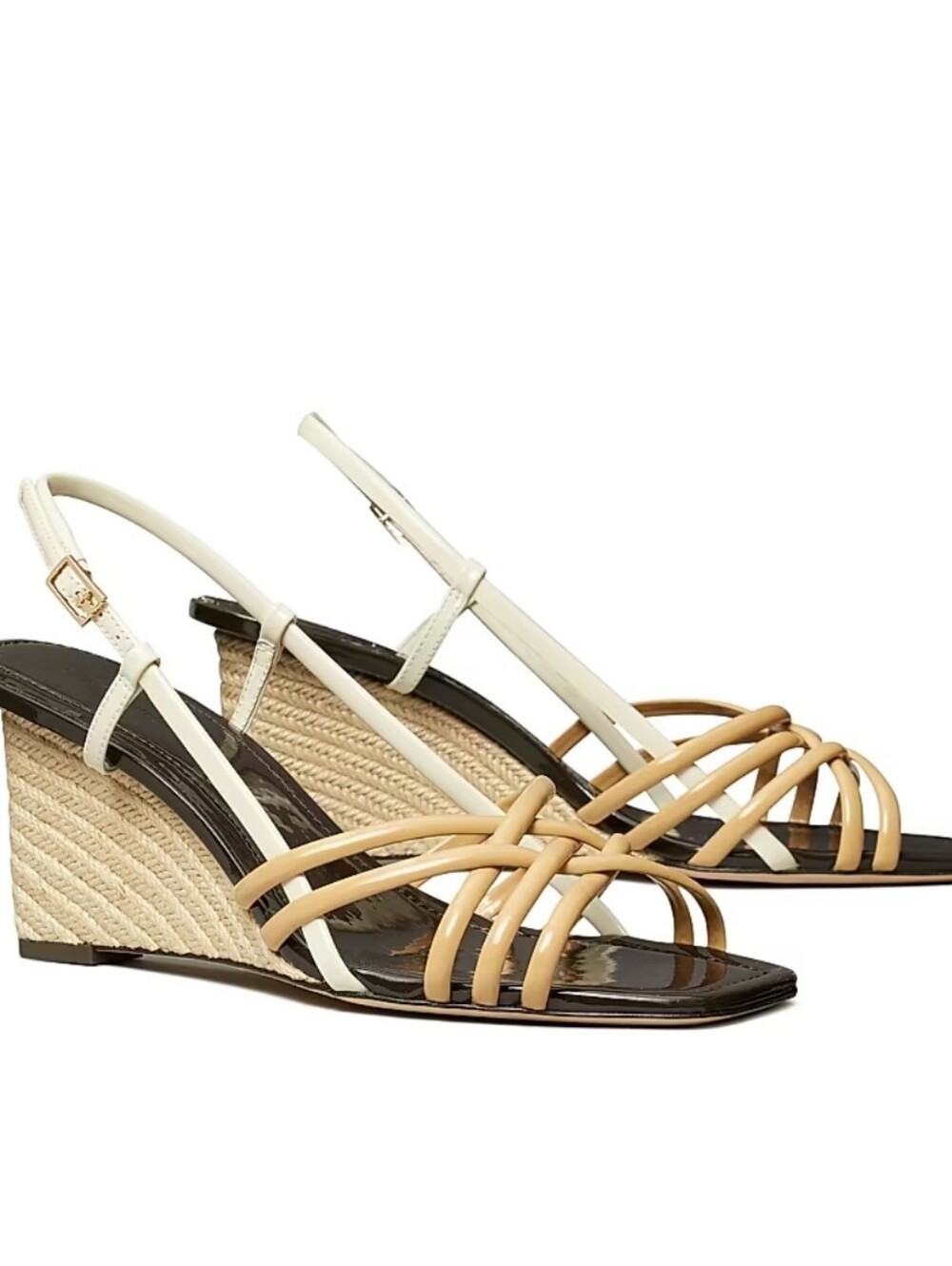 Tory Burch Multi Strap 75MM Wedge Sandals.